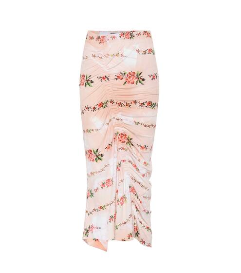 Floral-printed stretch crêpe skirt | Preen by Thornton Bregazzi