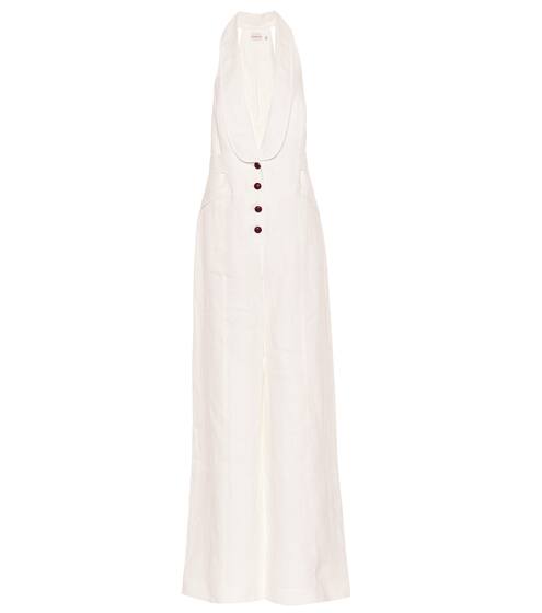 Corsage linen jumpsuit | Zimmermann