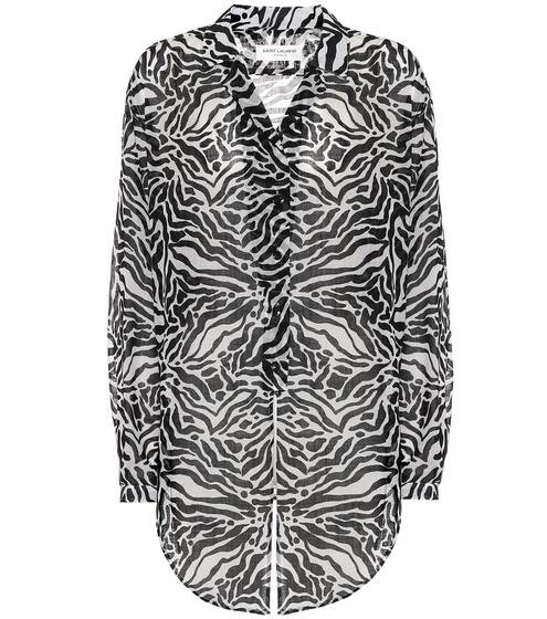 Zebra-print wool shirt | Saint Laurent