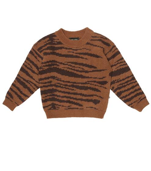 Pull Tiger en laine et coton à motif tigré | Mini Rodini