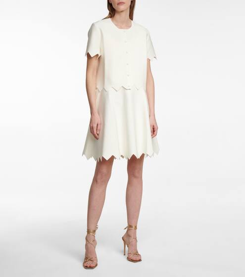 Cropped stretch-knit cardigan | Oscar de la Renta