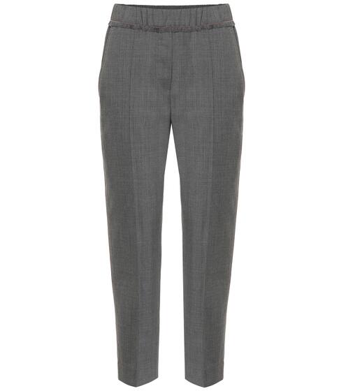 Cropped wool pants | Brunello Cucinelli