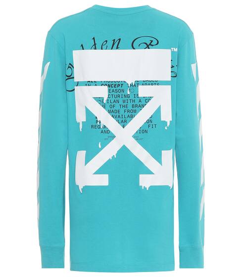 Printed cotton-jersey top | Off-White