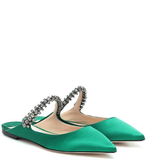 Exclusive to Mytheresa – Bing Flat satin slippers | Jimmy Choo