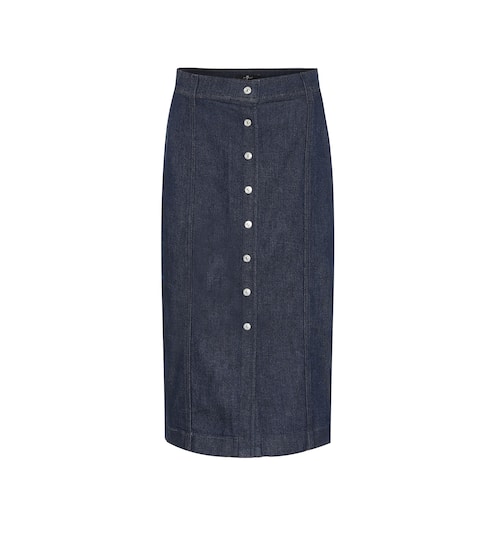 Denim midi skirt | 7 For All Mankind