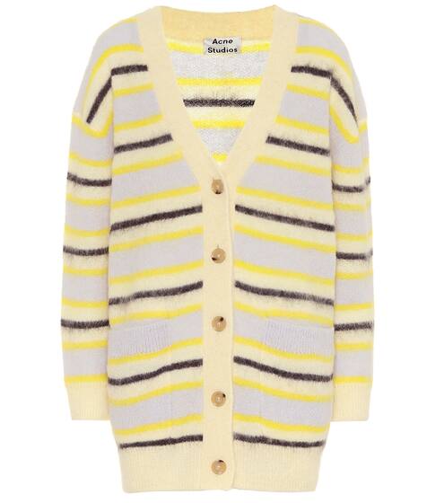 Striped wool-blend cardigan | Acne Studios