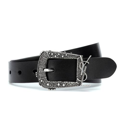 Cheyenne Monogram leather belt | Saint Laurent
