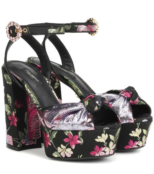 Brocade platform sandals | Dolce & Gabbana