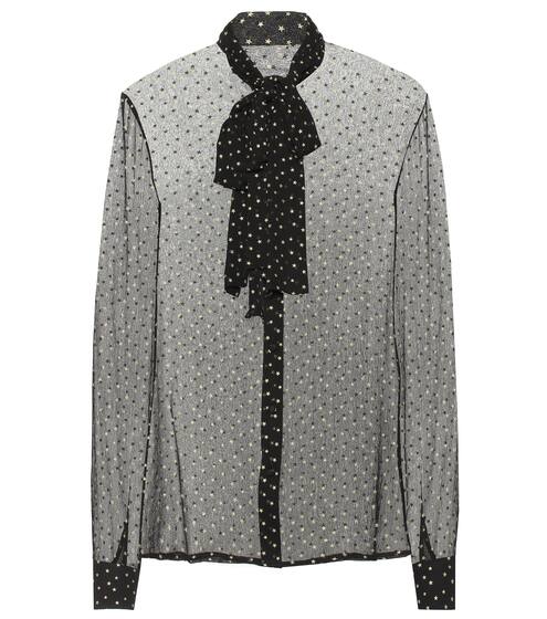Star-printed silk shirt | Saint Laurent