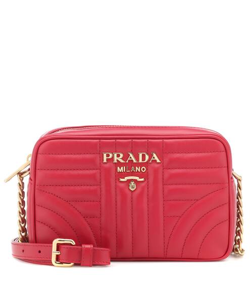 Diagramme leather shoulder bag | Prada