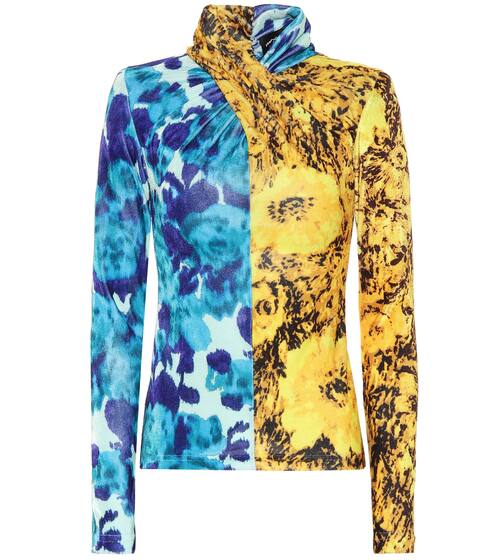 Floral velvet high-neck top | Richard Quinn