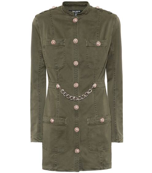 Stretch-cotton twill dress | Balmain
