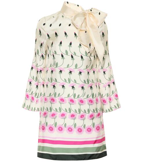 Floral silk-twill minidress | Valentino