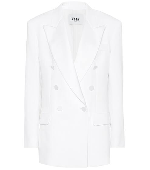 Double-breasted crêpe blazer | MSGM