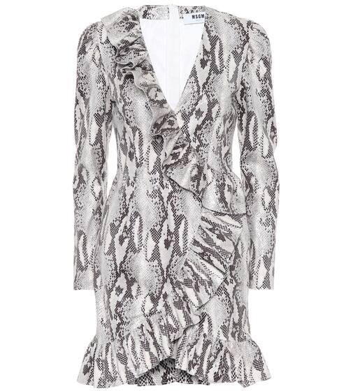 Faux snakeskin minidress | MSGM