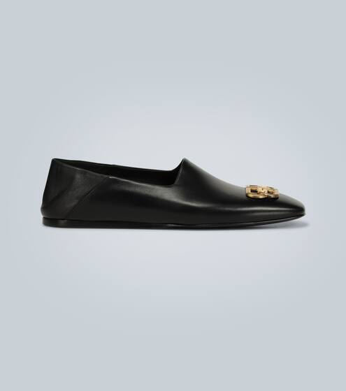Cosy BB detail leather loafers | Balenciaga