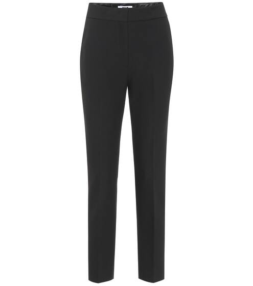 High-rise crêpe pants | MSGM