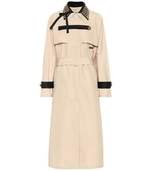 Embellished trench coat | Prada