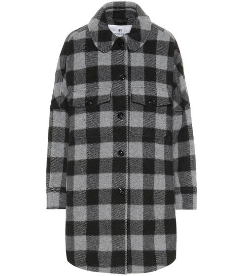 W's Buffalo checked wool-blend jacket | Woolrich