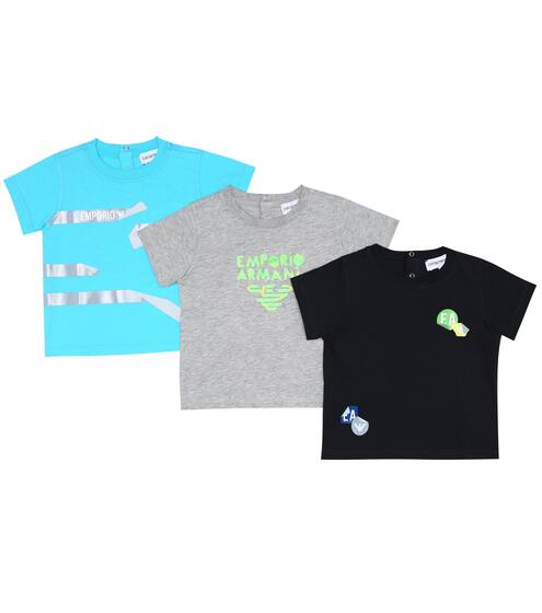 Baby set of 3 cotton T-shirts | Emporio Armani Kids