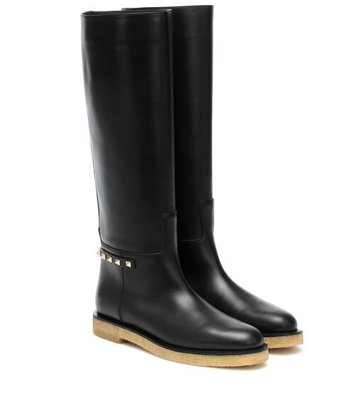 بوت للكاحل من الجلد Valentino Garavani Rockstud | Valentino / Garavani