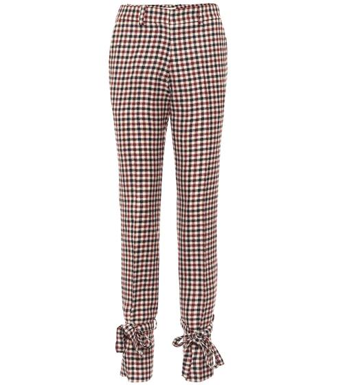 Pantaloni skinny a quadretti in lana | JW Anderson