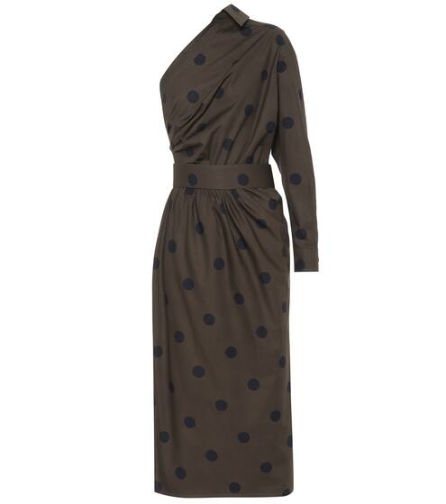 فستان من القطن البوبلين بطبعات النقاط Angolo | Max Mara