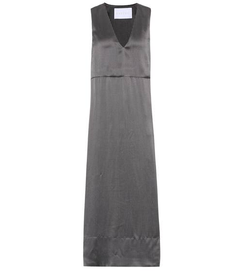 Dotted silk midi dress | Asceno