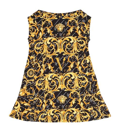 Printed stretch-cotton dress | Versace Kids