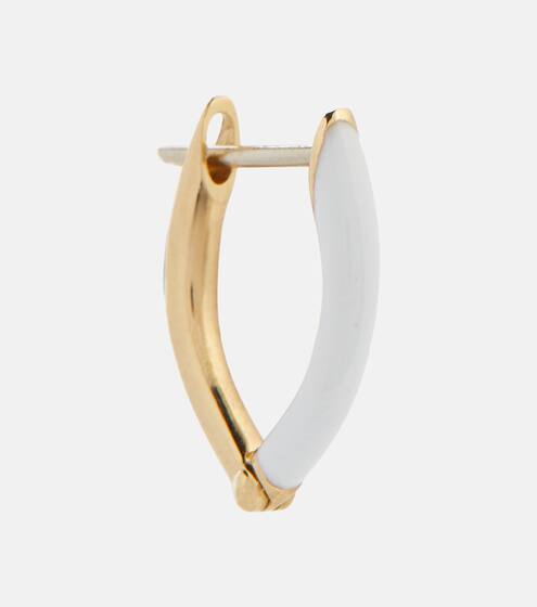 Cristina 18kt gold single hoop earring | Melissa Kaye
