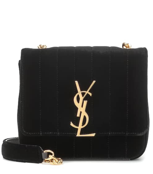 Vicky Small velvet shoulder bag | Saint Laurent