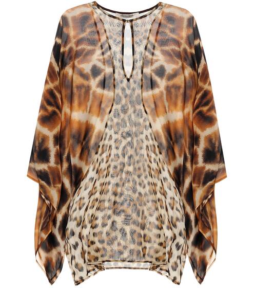 Animal-print silk kaftan | Roberto Cavalli