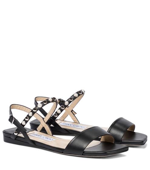 Aadra embellished leather sandals | Jimmy Choo