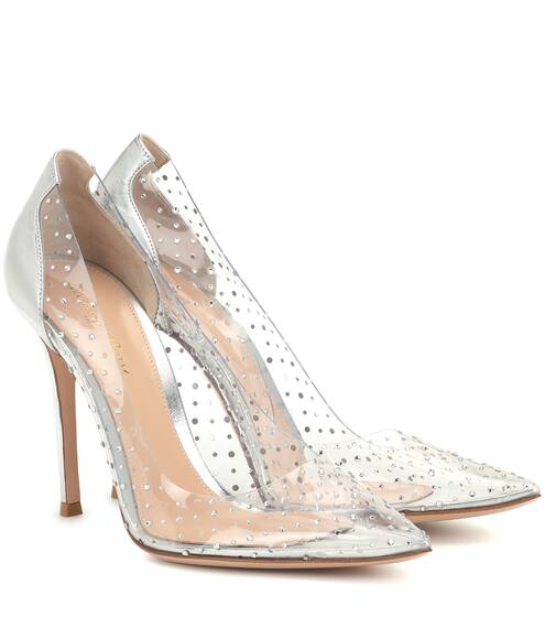 Exclusive to Mytheresa – Plexi 105 embellished leather pumps | Gianvito Rossi