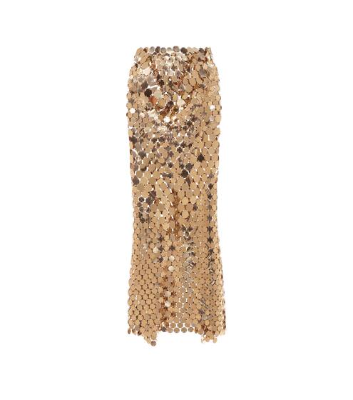 Metallic paillette maxi skirt | Paco Rabanne