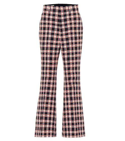 Checked wool-tweed flared pants | Gucci