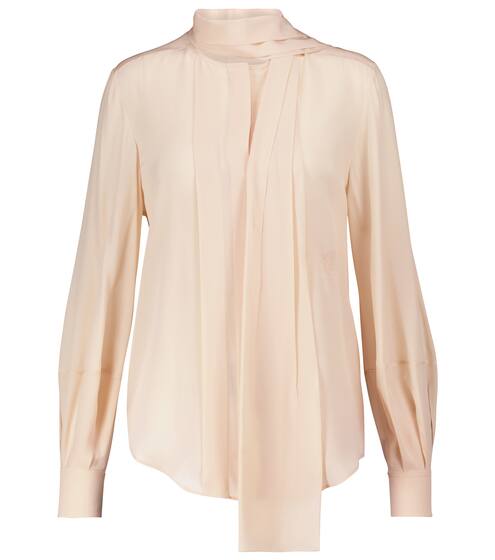 Blouse à lavallière en crêpe de soie | Chloé