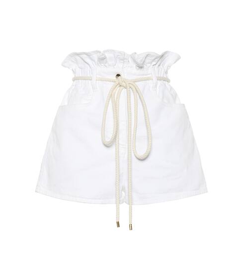 High-rise denim shorts | Valentino