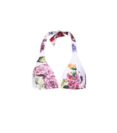 Haut de bikini triangle imprimé | Dolce & Gabbana