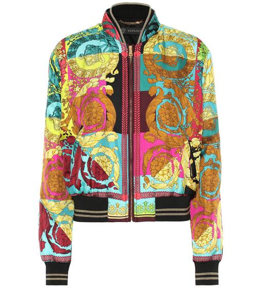 Printed silk bomber jacket | Versace