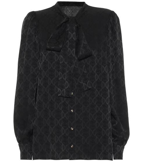 Schluppenbluse aus Seiden-Jacquard | Dolce & Gabbana