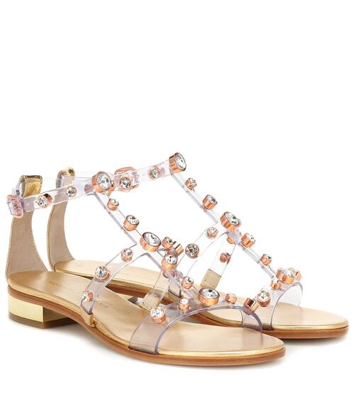 صندل من الفنيل والجلد مع تزيين Dina | Sophia Webster