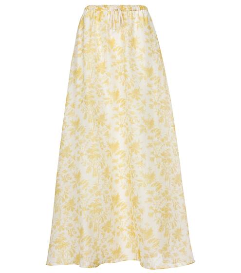 Clementine cotton and silk maxi skirt | SIR