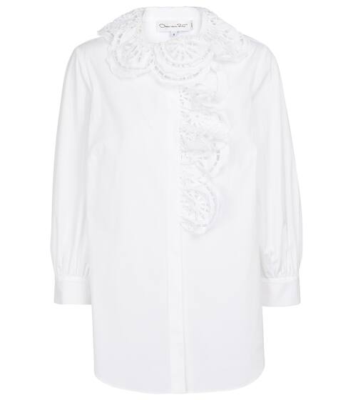 Embroidered cotton poplin shirt | Oscar de la Renta