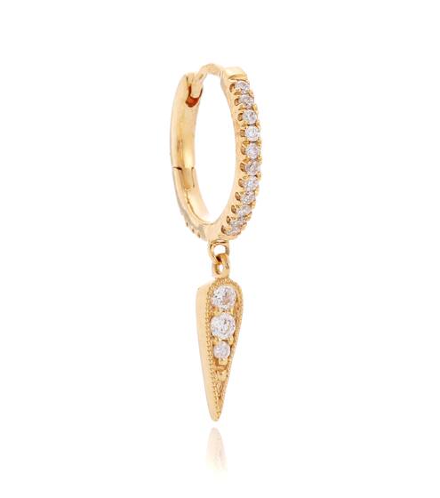Stone Paris Designer Jewellery For Women Mytheresa Fleur Du Mal Tiny Hoop 18kt Gold And Diamond Earring Stone Paris