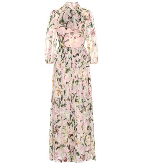 Floral silk-chiffon maxi dress | Dolce & Gabbana