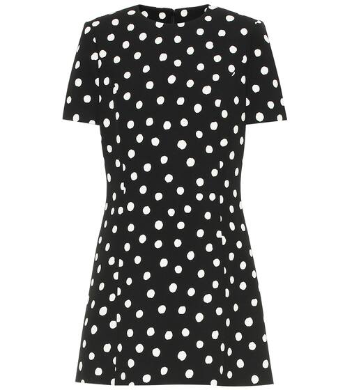 Polka-dot crêpe minidress | Saint Laurent