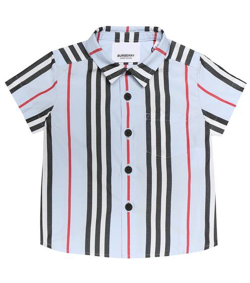 Baby Icon Stripe cotton-poplin shirt | Burberry Kids