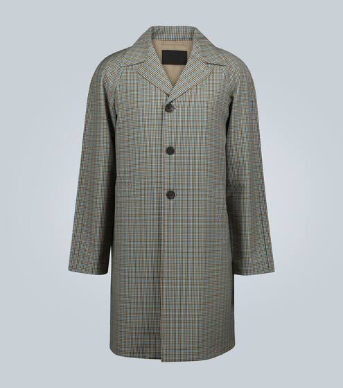 Checked trench coat | Prada