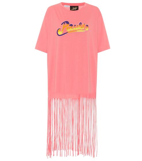 Paula's Ibiza fringed cotton T-shirt | Loewe